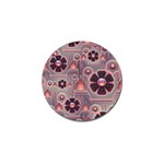 Background Floral Flower Stylised Golf Ball Marker (4 pack) Front