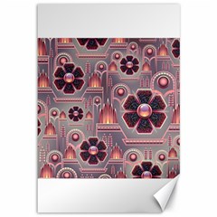 Background Floral Flower Stylised Canvas 12  X 18  by Pakrebo