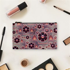 Background Floral Flower Stylised Cosmetic Bag (small) by Pakrebo