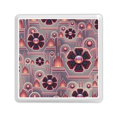 Background Floral Flower Stylised Memory Card Reader (square) by Pakrebo