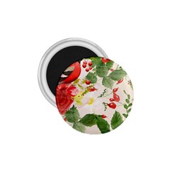 Christmas Bird Floral Berry 1 75  Magnets by Pakrebo