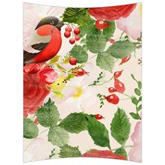 Christmas Bird Floral Berry Back Support Cushion by Pakrebo