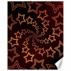 Gold Stars Spiral Chic Background Canvas 16  X 20  by Pakrebo