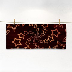 Gold Stars Spiral Chic Background Hand Towel by Pakrebo