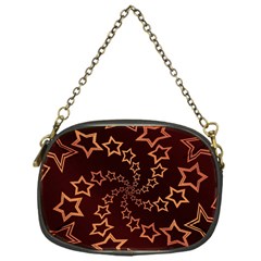 Gold Stars Spiral Chic Background Chain Purse (one Side)