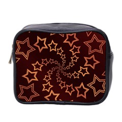 Gold Stars Spiral Chic Background Mini Toiletries Bag (two Sides)