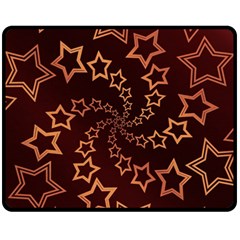 Gold Stars Spiral Chic Background Fleece Blanket (medium) 