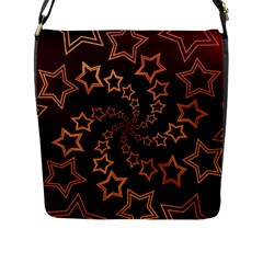 Gold Stars Spiral Chic Background Flap Closure Messenger Bag (l)