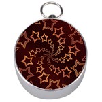 Gold Stars Spiral Chic Background Silver Compasses Front