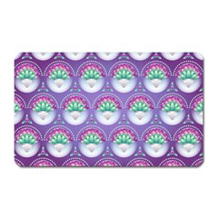 Background Floral Pattern Purple Magnet (rectangular)