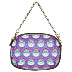 Background Floral Pattern Purple Chain Purse (two Sides) by Pakrebo