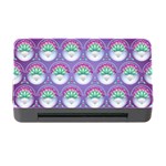 Background Floral Pattern Purple Memory Card Reader with CF Front