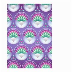 Background Floral Pattern Purple Small Garden Flag (two Sides)