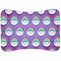 Background Floral Pattern Purple Velour Seat Head Rest Cushion