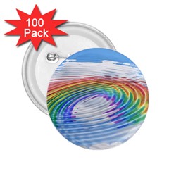 Rainbow Clouds Intimacy Intimate 2 25  Buttons (100 Pack)  by Pakrebo