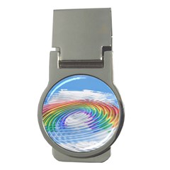 Rainbow Clouds Intimacy Intimate Money Clips (round)  by Pakrebo