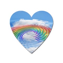 Rainbow Clouds Intimacy Intimate Heart Magnet by Pakrebo