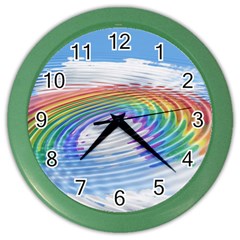 Rainbow Clouds Intimacy Intimate Color Wall Clock by Pakrebo