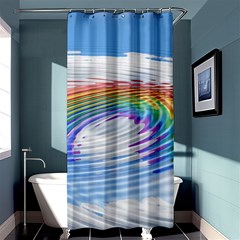 Rainbow Clouds Intimacy Intimate Shower Curtain 36  X 72  (stall)  by Pakrebo