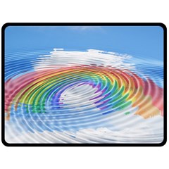 Rainbow Clouds Intimacy Intimate Double Sided Fleece Blanket (large)  by Pakrebo