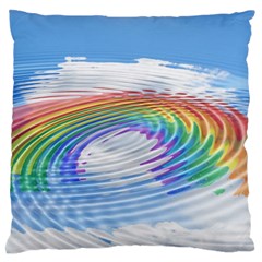 Rainbow Clouds Intimacy Intimate Large Flano Cushion Case (two Sides) by Pakrebo