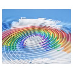 Rainbow Clouds Intimacy Intimate Double Sided Flano Blanket (medium) 