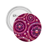 Abstract Background Floral Glossy 2.25  Buttons Front