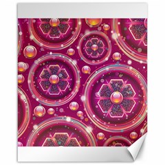 Abstract Background Floral Glossy Canvas 16  X 20  by Pakrebo