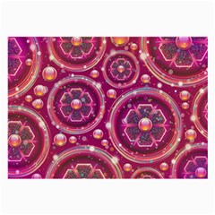 Abstract Background Floral Glossy Large Glasses Cloth