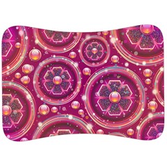 Abstract Background Floral Glossy Velour Seat Head Rest Cushion