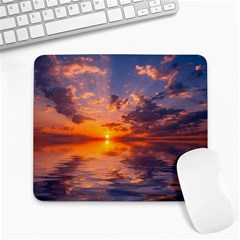 Sunset Dawn Sea Sun Nature Large Mousepads by Pakrebo