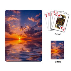 Sunset Dawn Sea Sun Nature Playing Cards Single Design