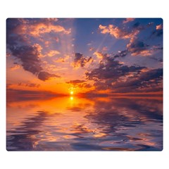 Sunset Dawn Sea Sun Nature Double Sided Flano Blanket (small)  by Pakrebo