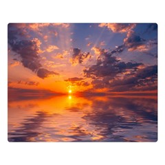 Sunset Dawn Sea Sun Nature Double Sided Flano Blanket (large)  by Pakrebo