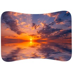 Sunset Dawn Sea Sun Nature Velour Seat Head Rest Cushion