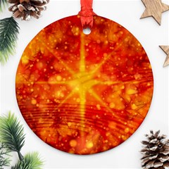 Christmas Star Snow Snowfall Ornament (round)