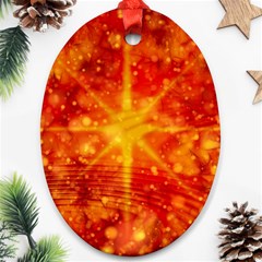 Christmas Star Snow Snowfall Ornament (oval)