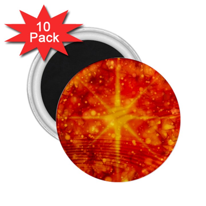 Christmas Star Snow Snowfall 2.25  Magnets (10 pack) 