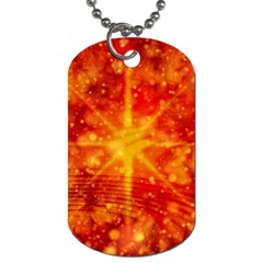 Christmas Star Snow Snowfall Dog Tag (one Side) by Pakrebo