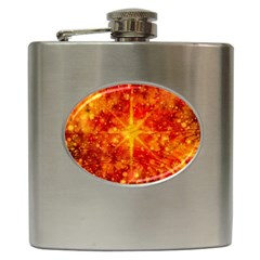 Christmas Star Snow Snowfall Hip Flask (6 Oz) by Pakrebo