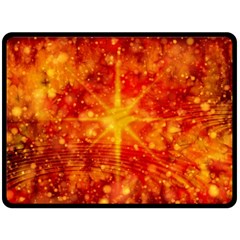 Christmas Star Snow Snowfall Fleece Blanket (large)  by Pakrebo