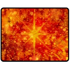 Christmas Star Snow Snowfall Fleece Blanket (medium)  by Pakrebo