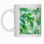 Leaves Green Pattern Nature Plant White Mugs Left