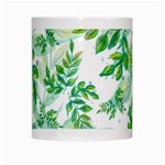 Leaves Green Pattern Nature Plant White Mugs Center