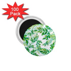 Leaves Green Pattern Nature Plant 1 75  Magnets (100 Pack)  by Pakrebo