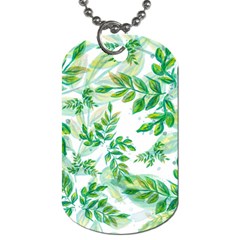 Leaves Green Pattern Nature Plant Dog Tag (one Side) by Pakrebo