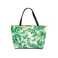 Leaves Green Pattern Nature Plant Classic Shoulder Handbag by Pakrebo