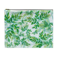 Leaves Green Pattern Nature Plant Cosmetic Bag (xl) by Pakrebo