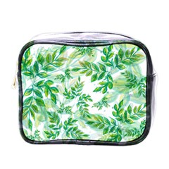 Leaves Green Pattern Nature Plant Mini Toiletries Bag (one Side) by Pakrebo