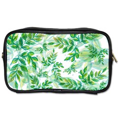 Leaves Green Pattern Nature Plant Toiletries Bag (one Side) by Pakrebo